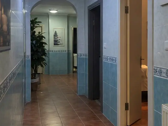 Kemerli girişli, bitkili salon koridoru — Pangaltı, Masaj Salonun
